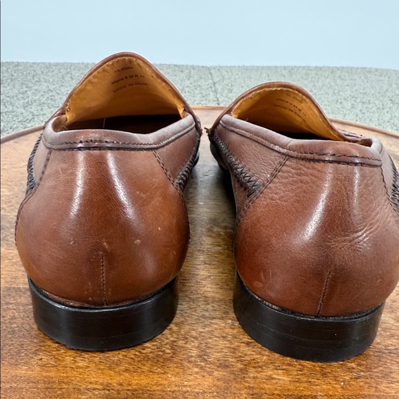 Johnston & Murphy Shoes Mens 8M Brown Leather Tassel Slip On Loafers - Picture 6 of 13